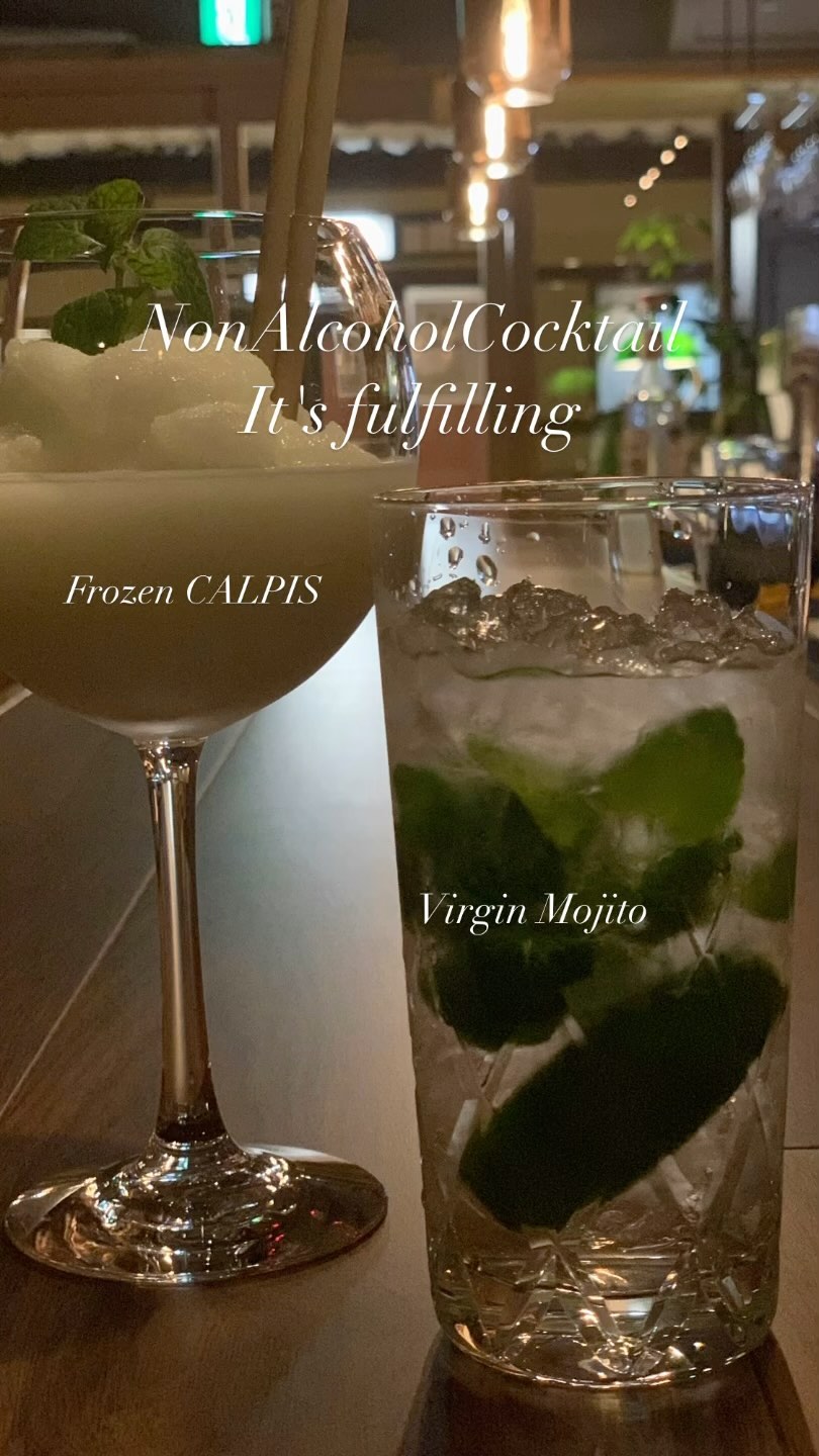 Nonアルコールカクテルでも
お愉しみいただけます。